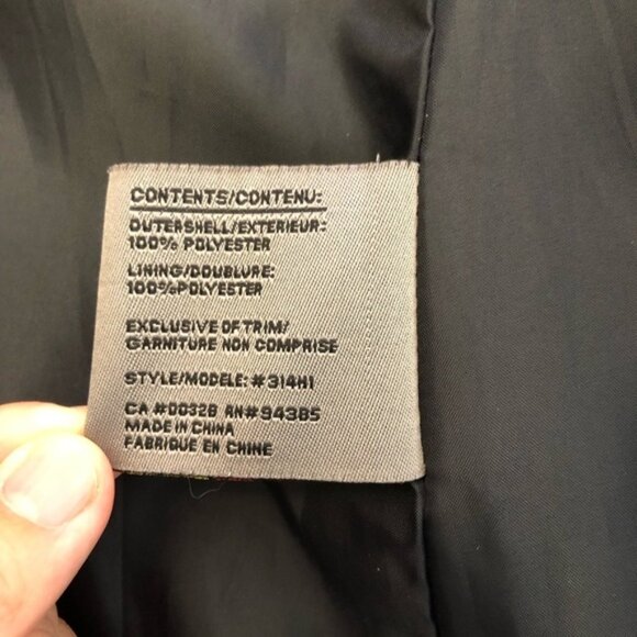 Vintage 90s Oversized Minimalist Navy Baggy Long Jacket Trench Coat. Large - Picture 5 of 10